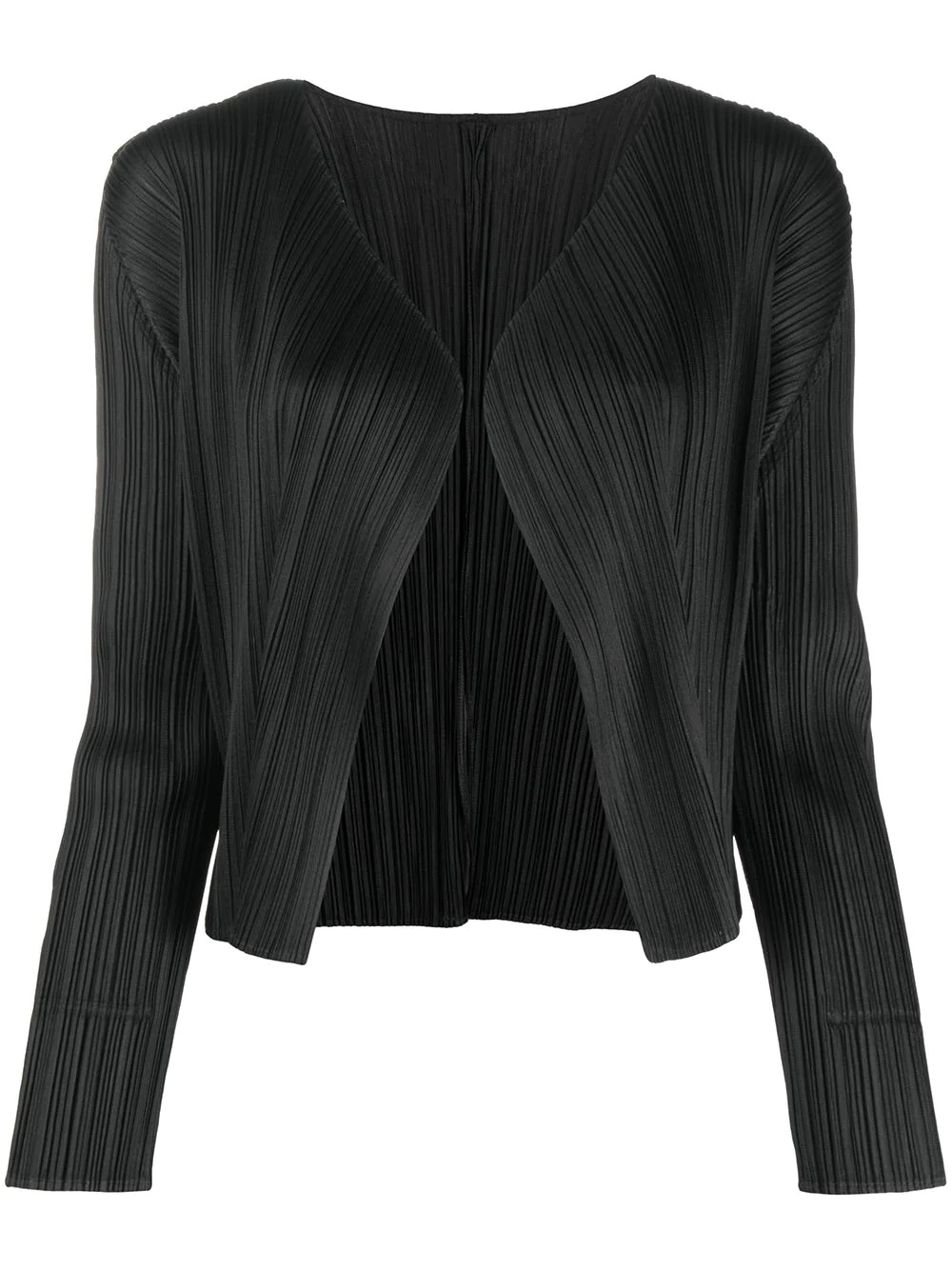 open front pleated jacket - 1