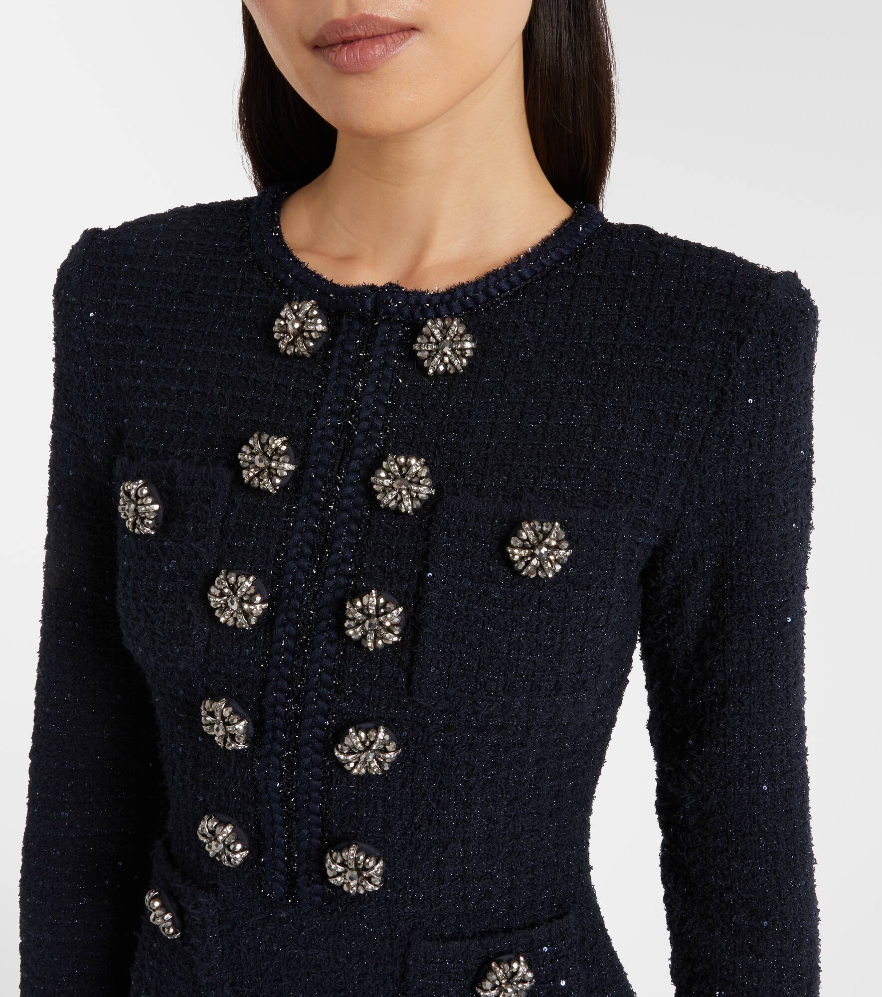 Bouclé midi dress - 4