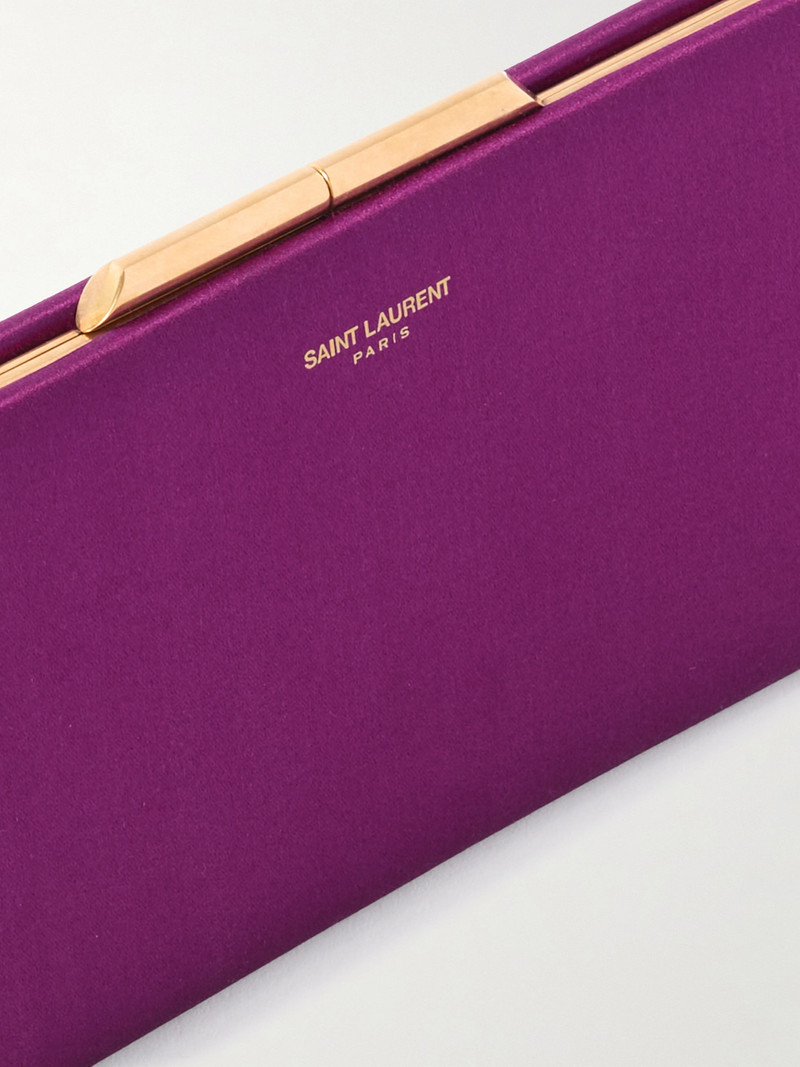 Midnight Small Satin Clutch 4