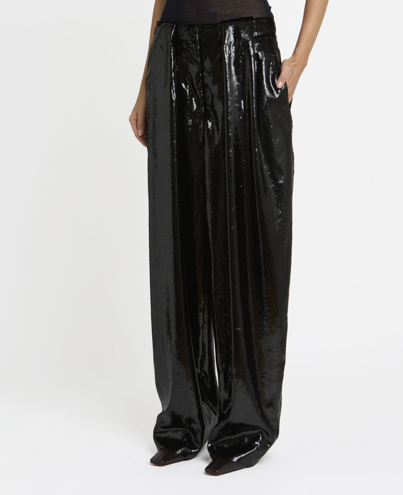 Slouchy Paneled Velvet Pants 5