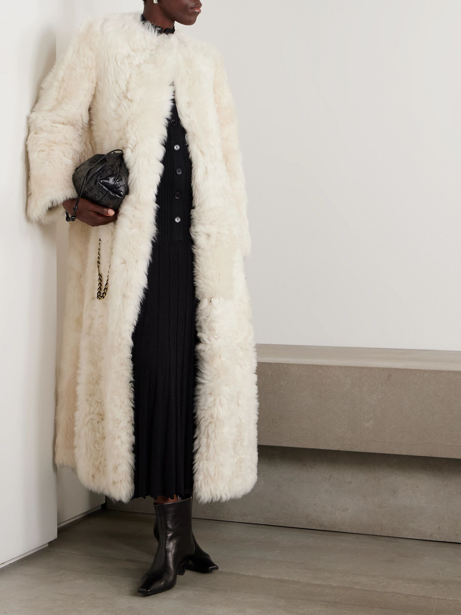 Shearling coat White - 2