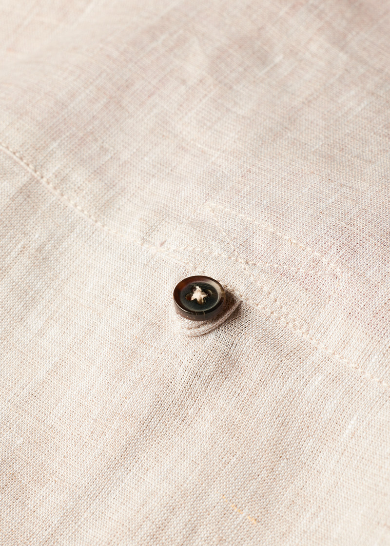 Oatmeal Linen Oversized Pop-Over Shirt 8