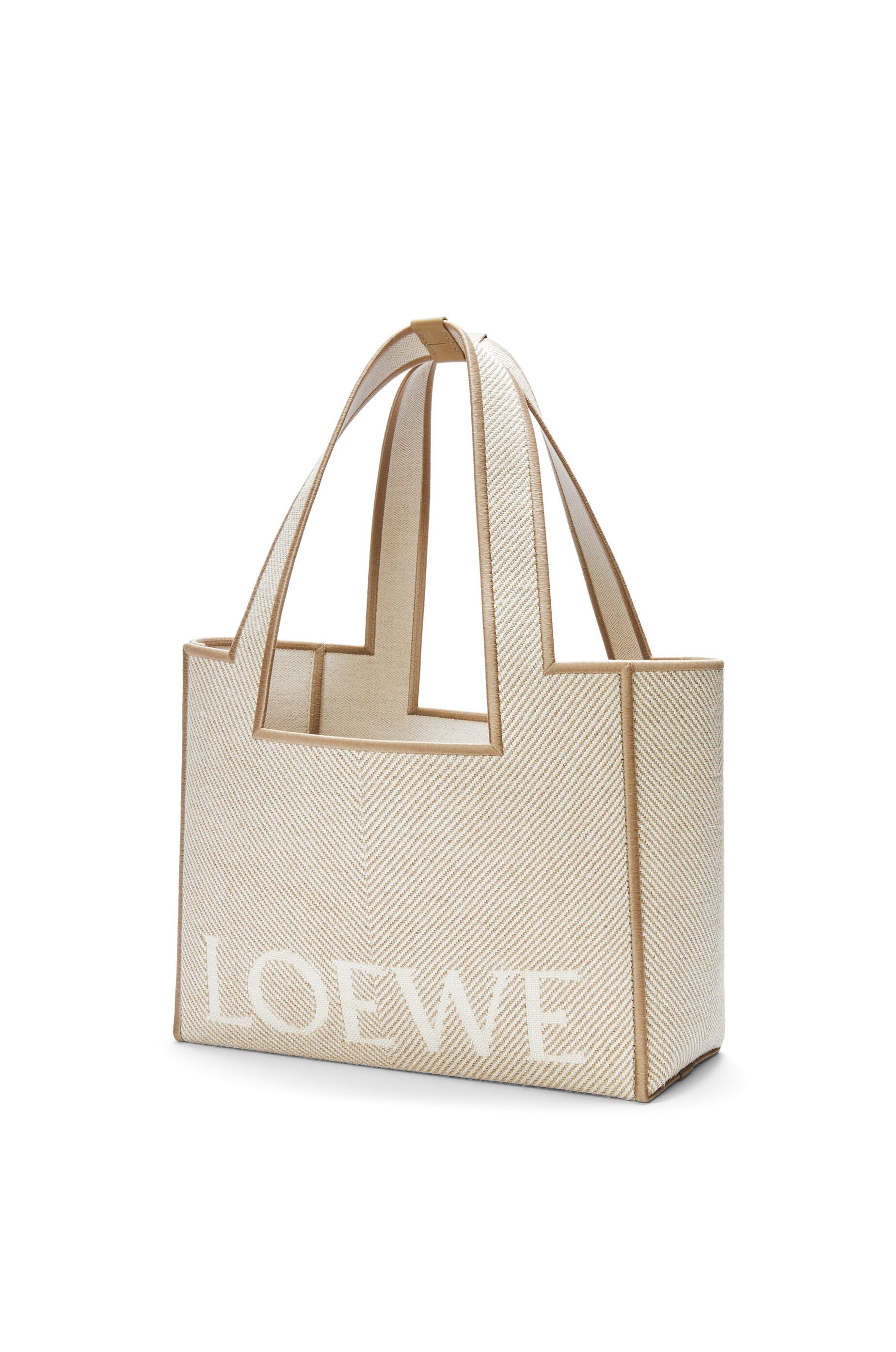 Medium LOEWE Font tote in jacquard canvas - 2