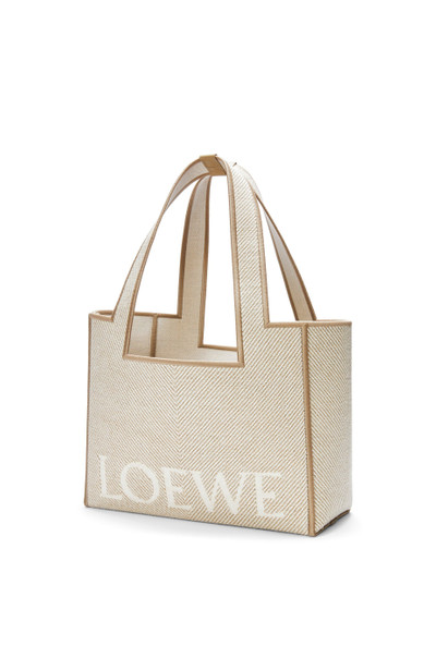 Loewe Medium LOEWE Font tote in jacquard canvas outlook