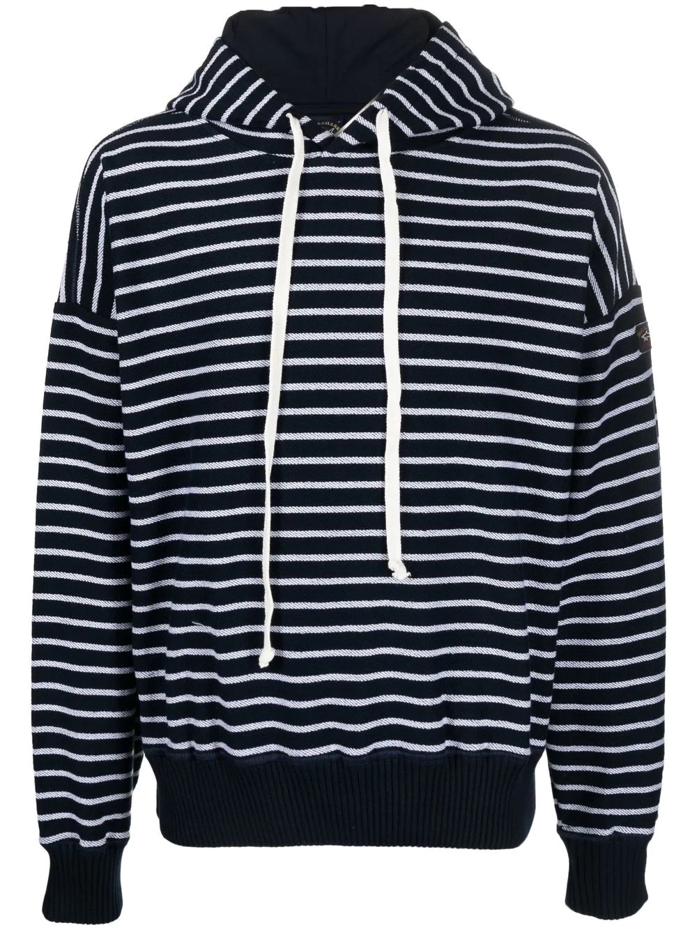 stripe-print long-sleeve hoodie - 1