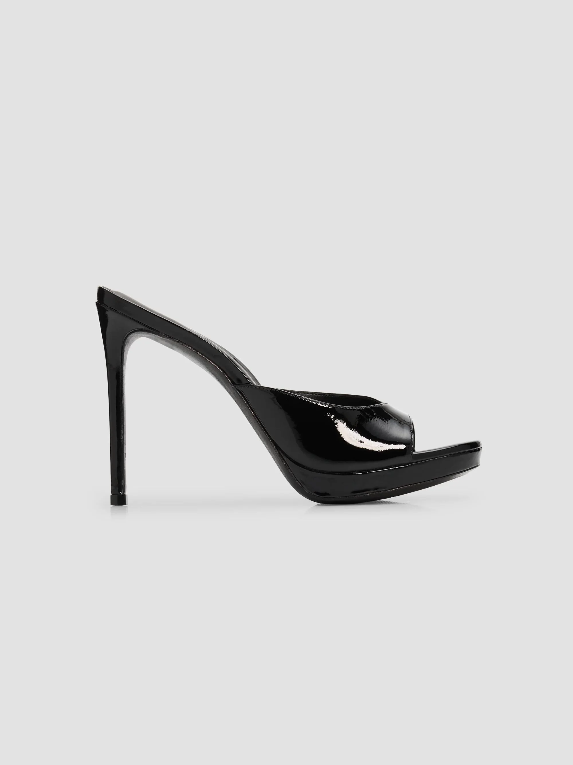 Women's Sally 100MM Patent Leather Sandals - Black - 1