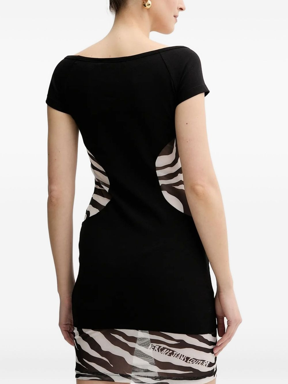 zebra-print mini dress - 2