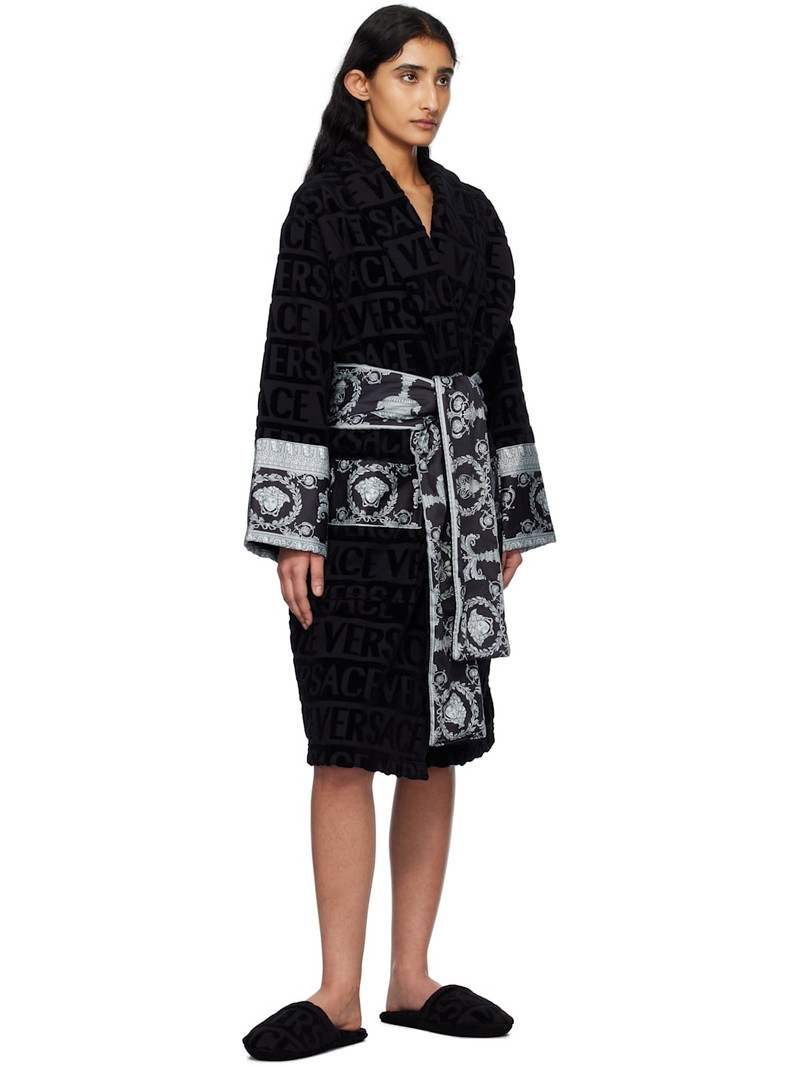 VERSACE Black 'I Heart Baroque' Bathrobe outlook