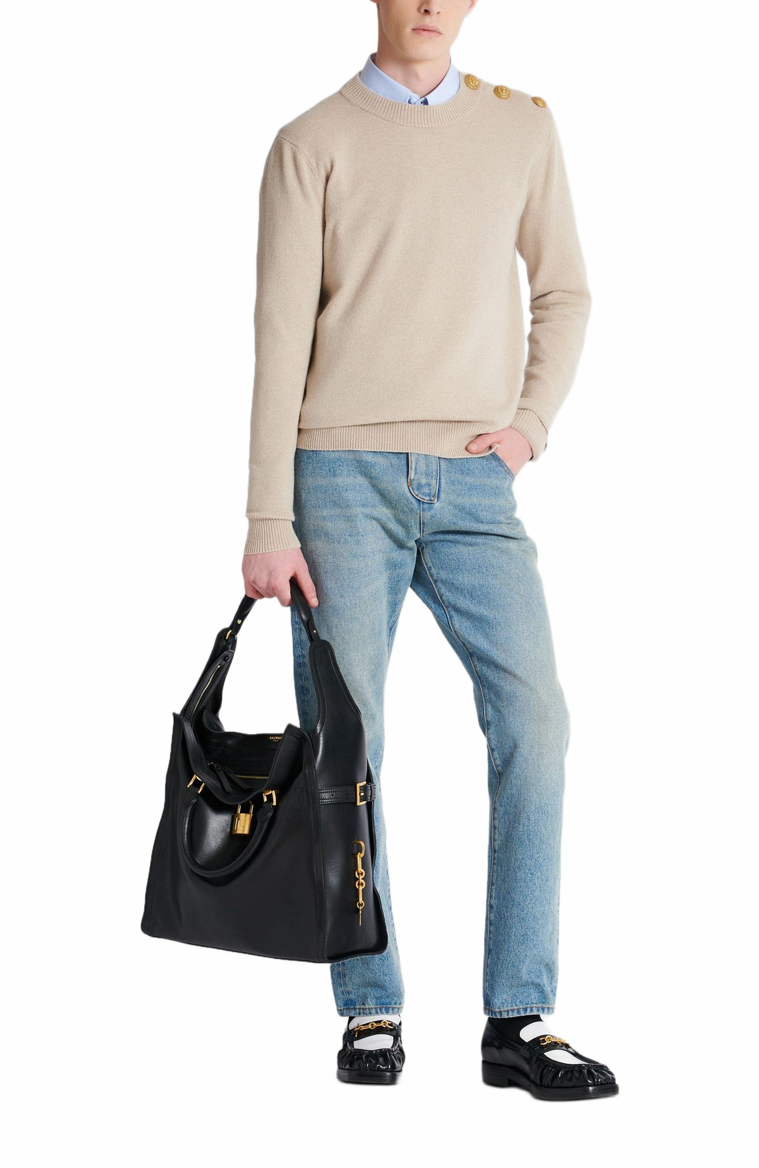 Balmain Eco-cashmere jumper in Beige at Nordstrom - 2