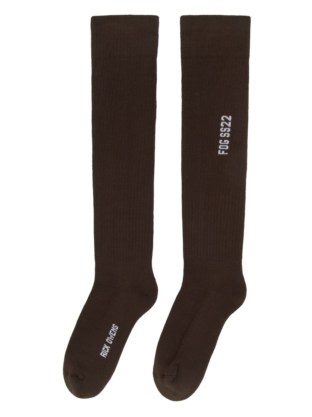 Brown Cotton Knee-High Socks - 2