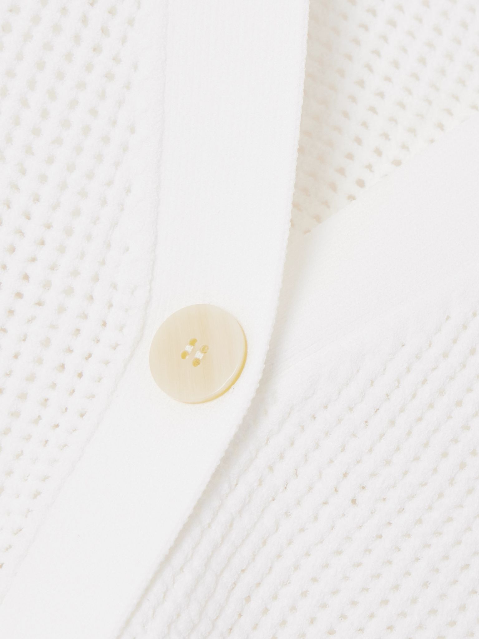 Pointelle-knit cardigan White - 5