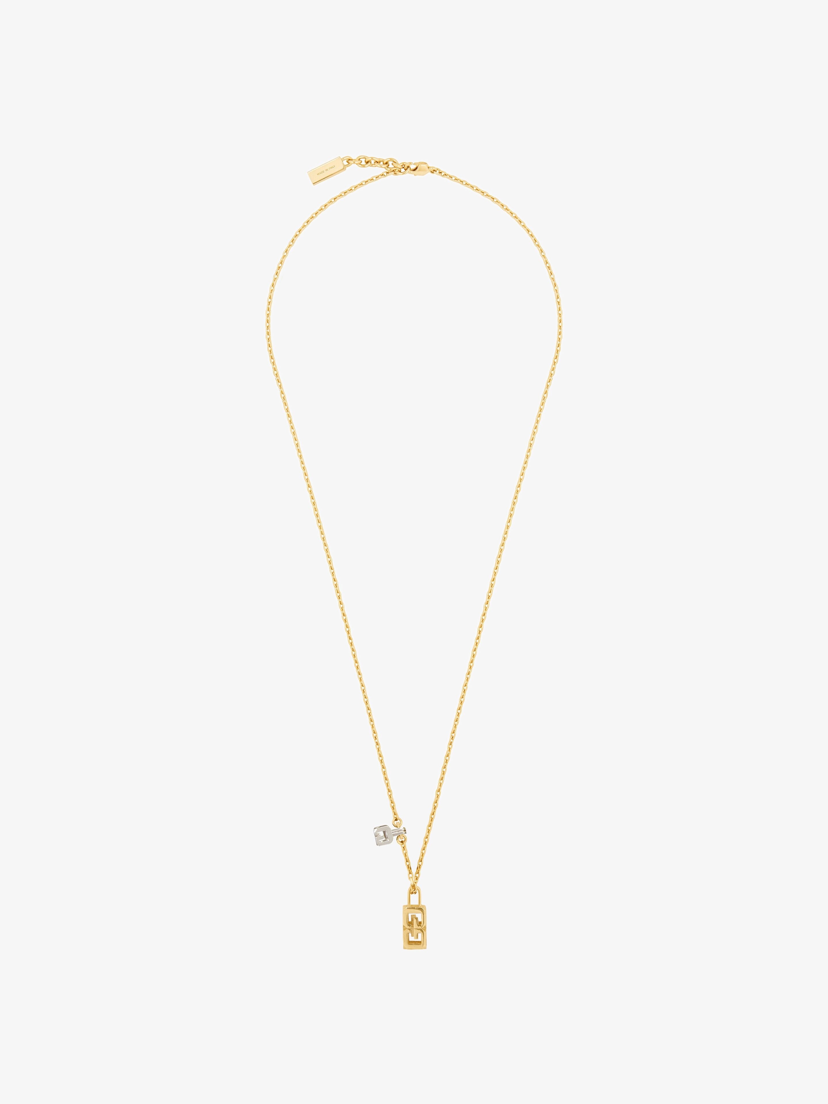 G CUBE PENDANT NECKLACE IN METAL - 5