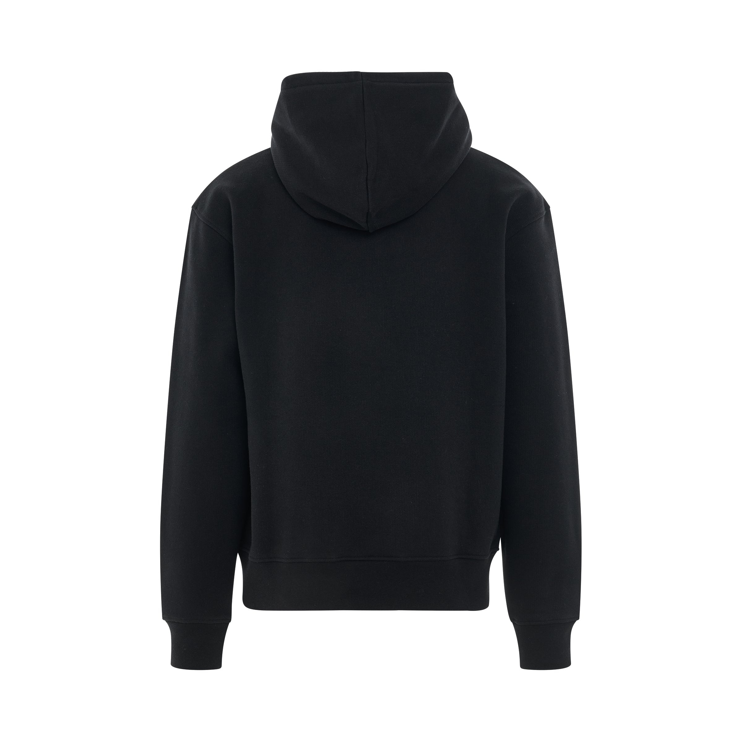 Brode Embroidered Logo Hoodie in Black - 4