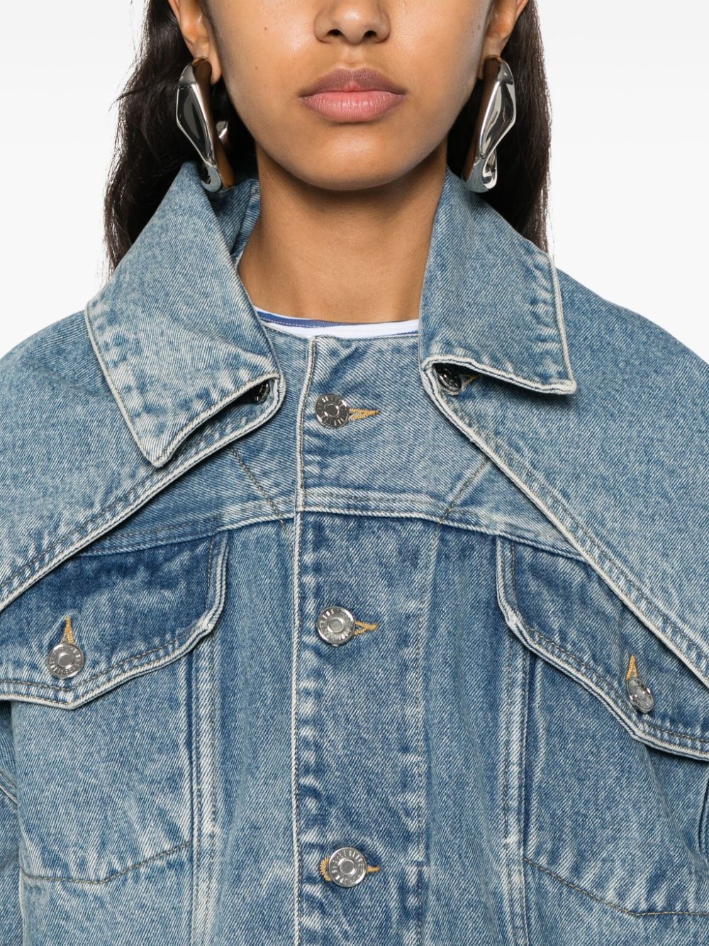 detachable-panels denim jacket - 5
