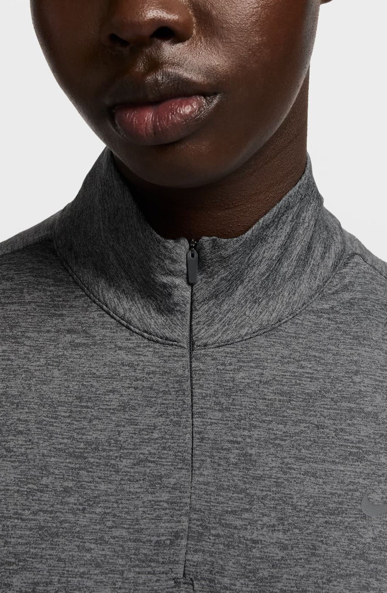 Nike Swift Dri-FIT UV Half Zip Running Top in 084 Smoke Grey/htr/reflective Silv at Nordstrom - 3