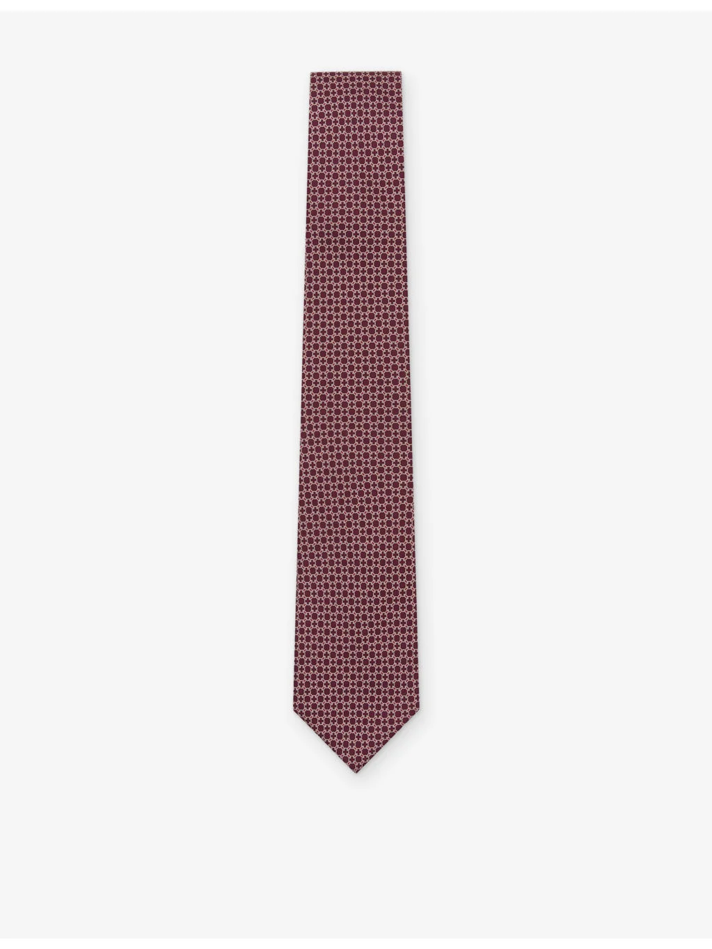 Geometric Chain-Print Silk Tie - 1
