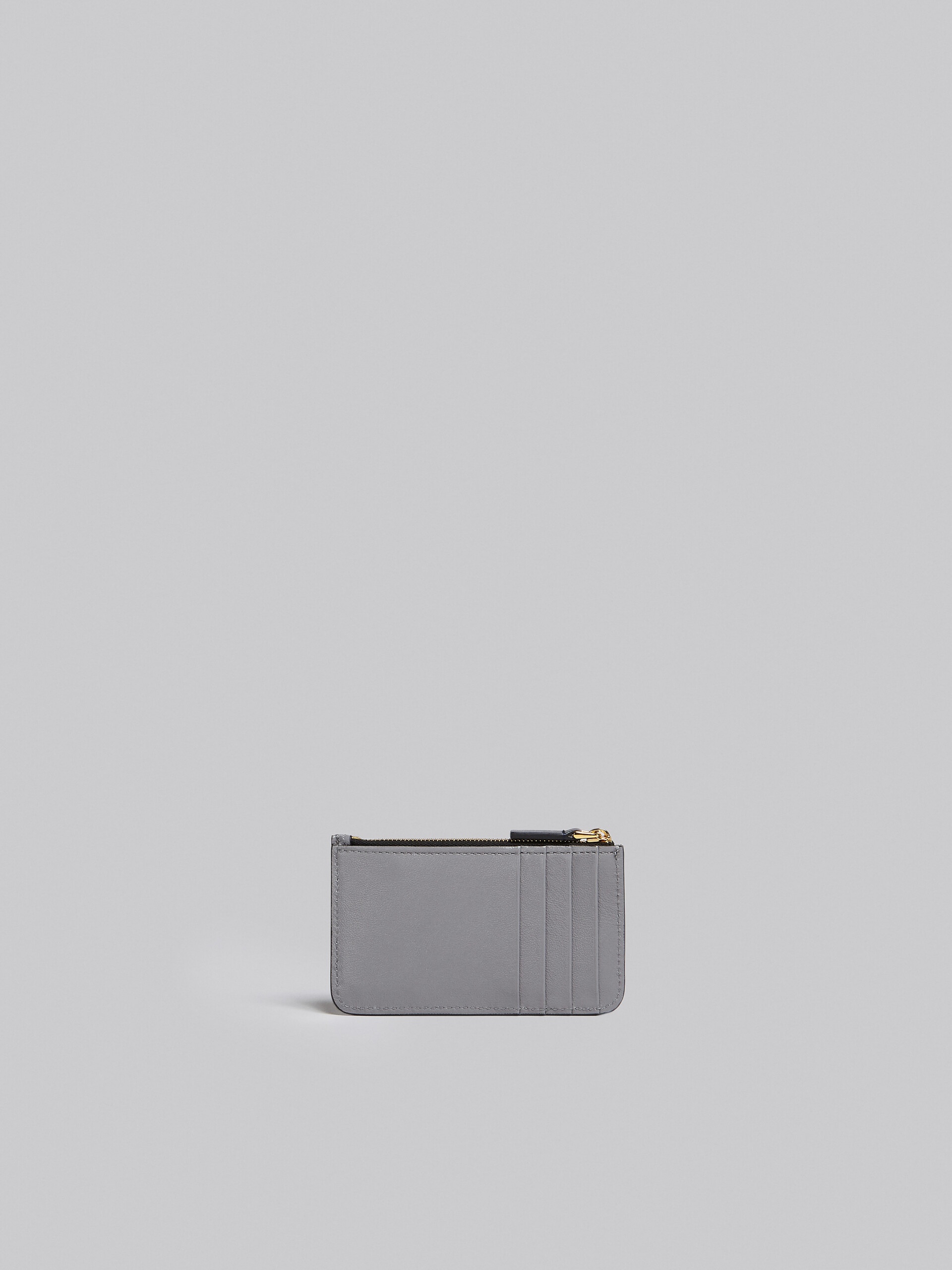 GREY AND BLUE LEATHER CARD CASE - 3