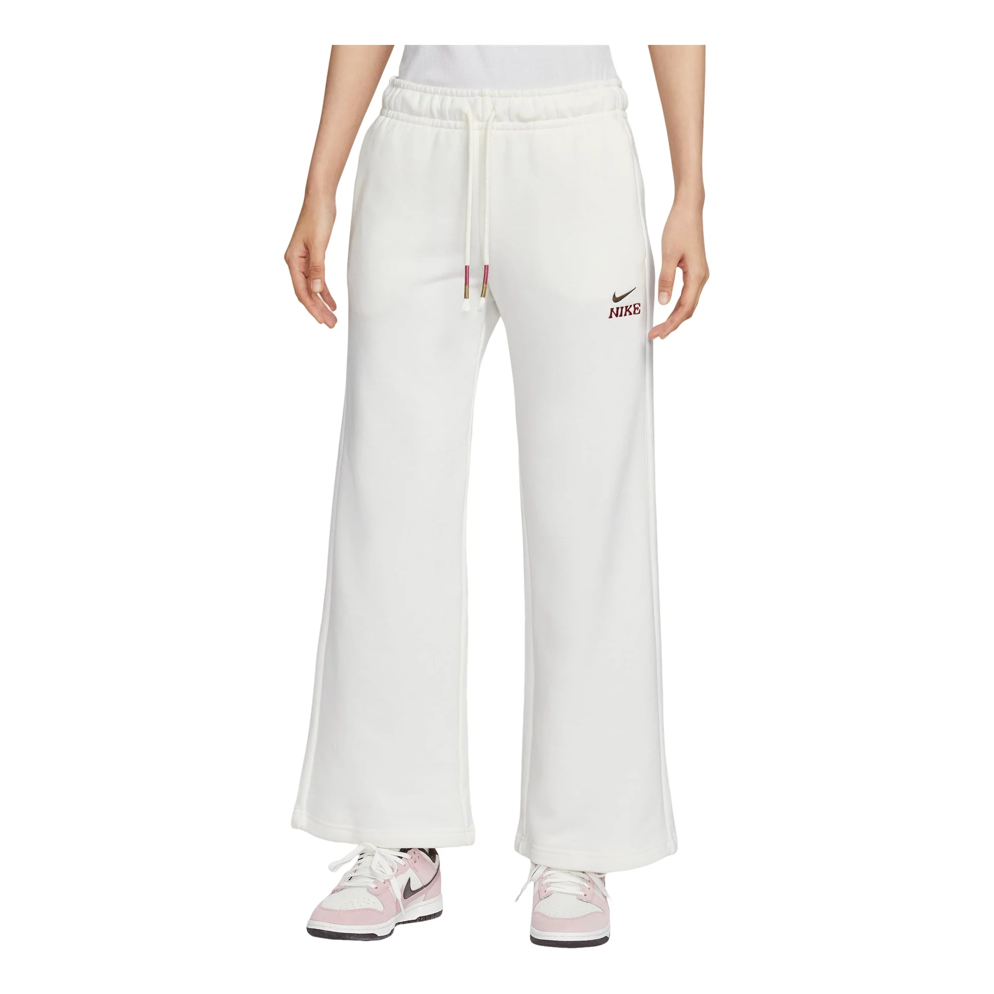 (WMNS) Nike Fleece Pant Wide Asia Sizing 'Light Sail' IQ3829-133 - 1