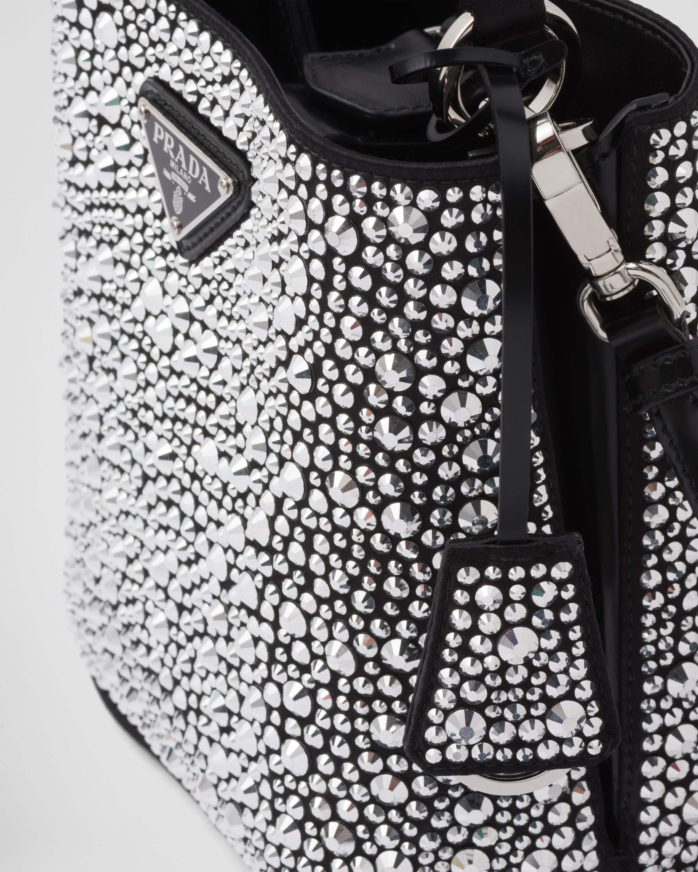 Prada Panier satin bag with crystals - 7