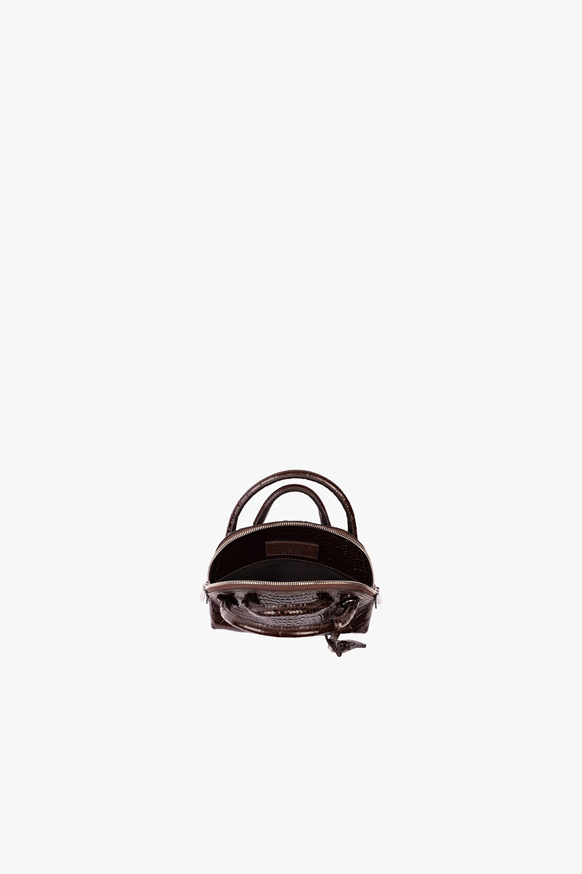 SMALL LIV DOUBLE HANDLE BAG BROWN 4