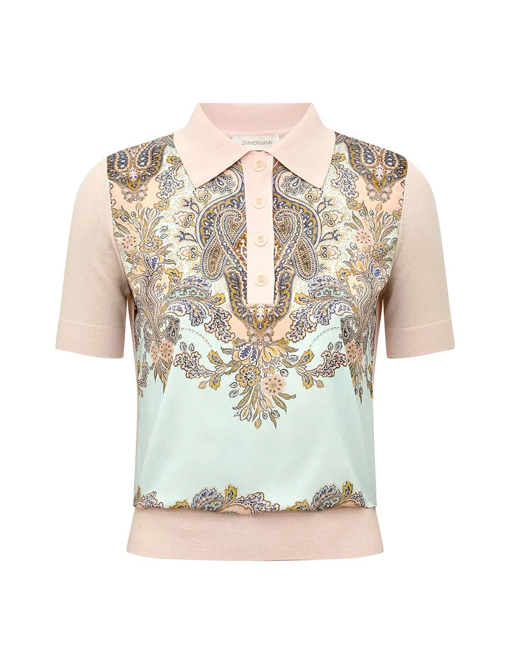 CLASH PRINTED SILK POLO - 1