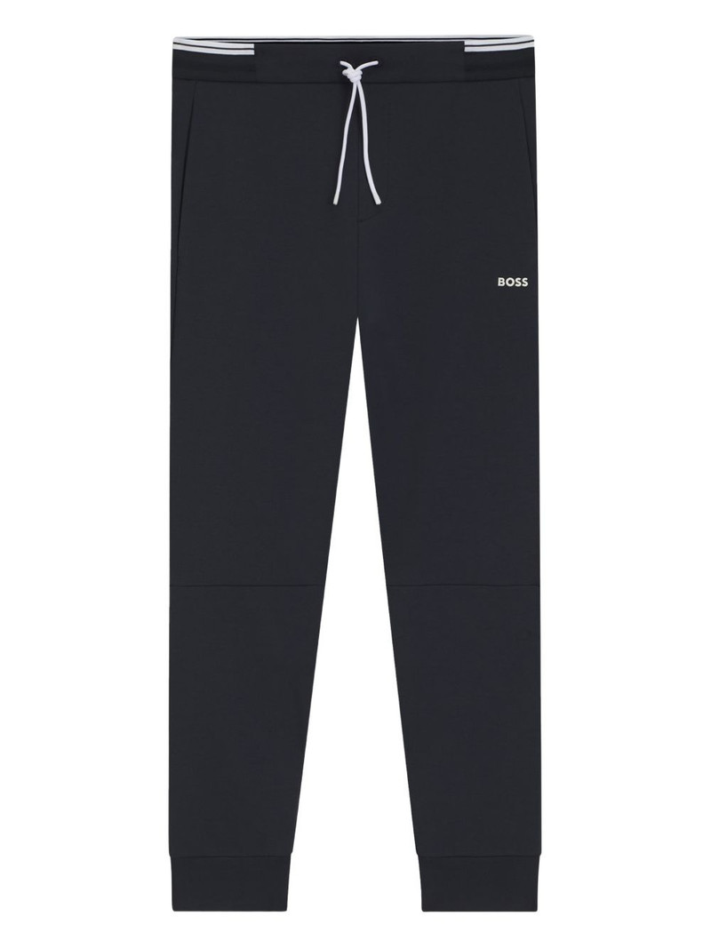 drawstring-waist cuffed trousers 1