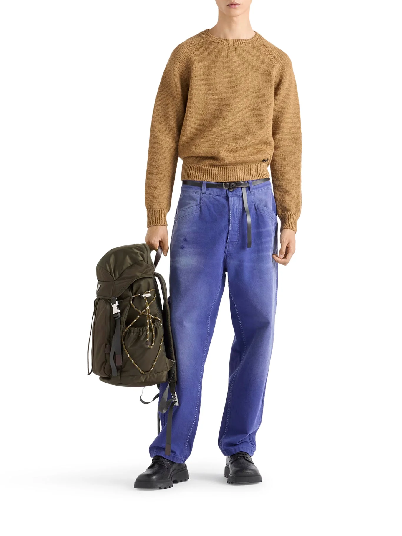 CREW NECK SWEATER IN VIRGIN WOOL - 1