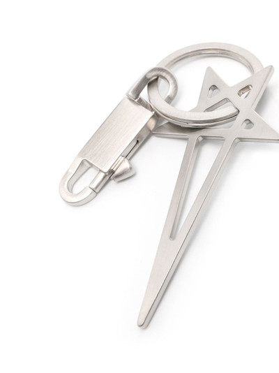 Rick Owens Pentagram pendant keyring outlook