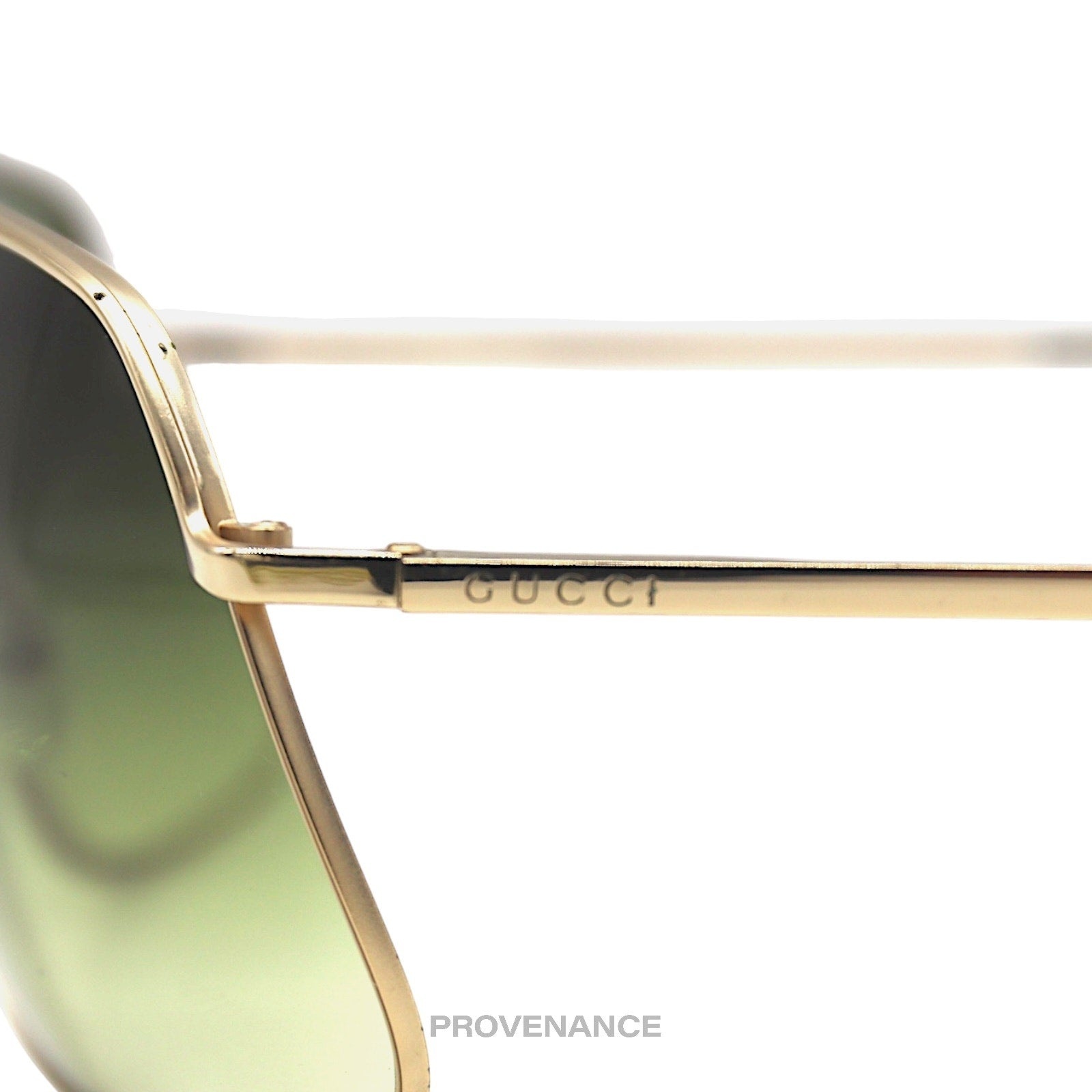 Gucci Extended Aviator Sunglasses - Brushed Gold - 8