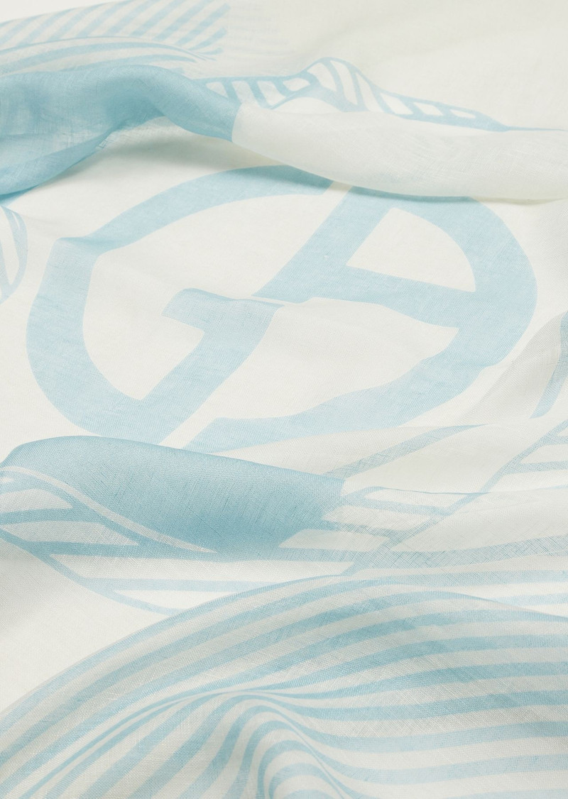 GIORGIO ARMANI Printed linen stole outlook