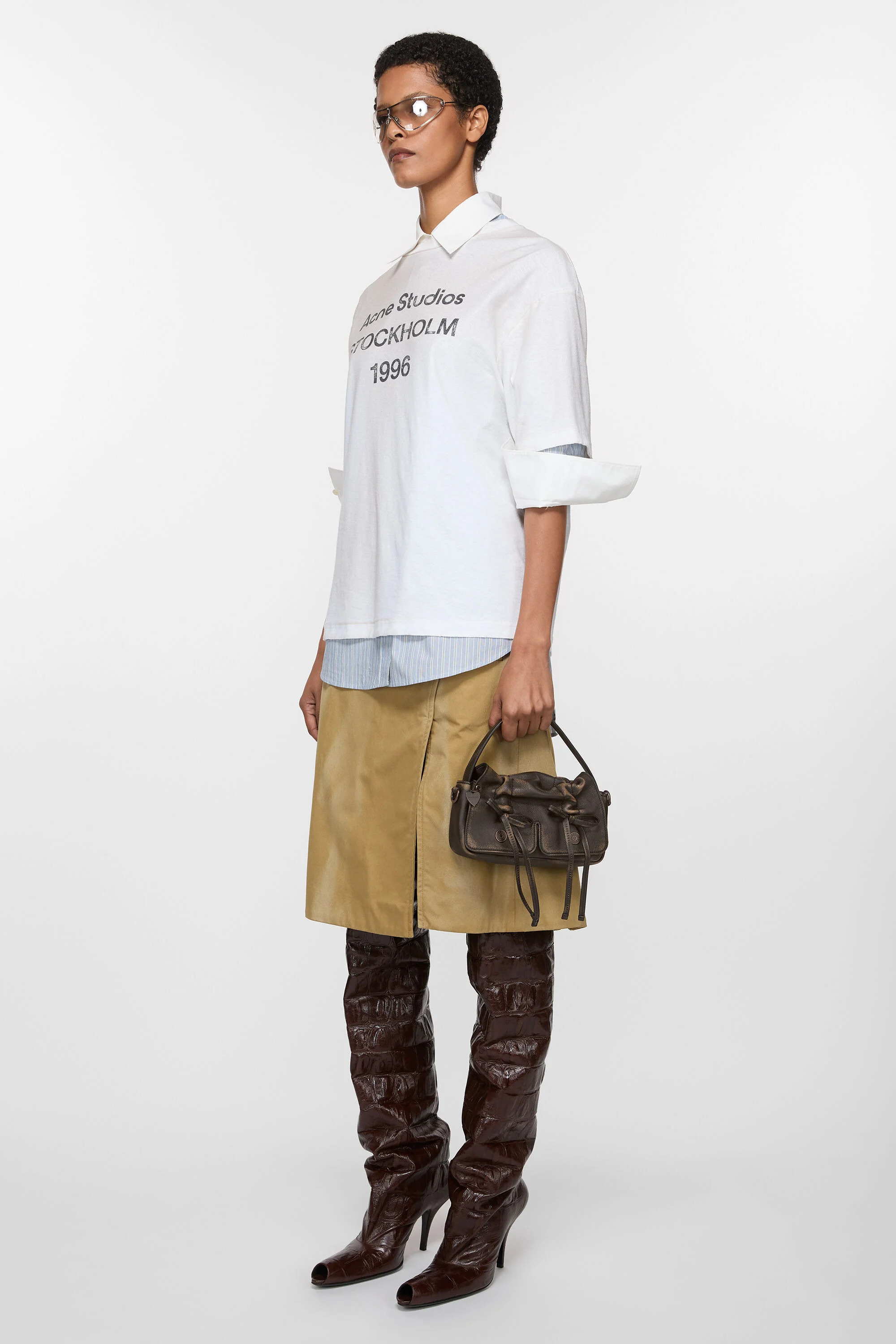 Multipocket micro bag - Dark brown/beige - 2