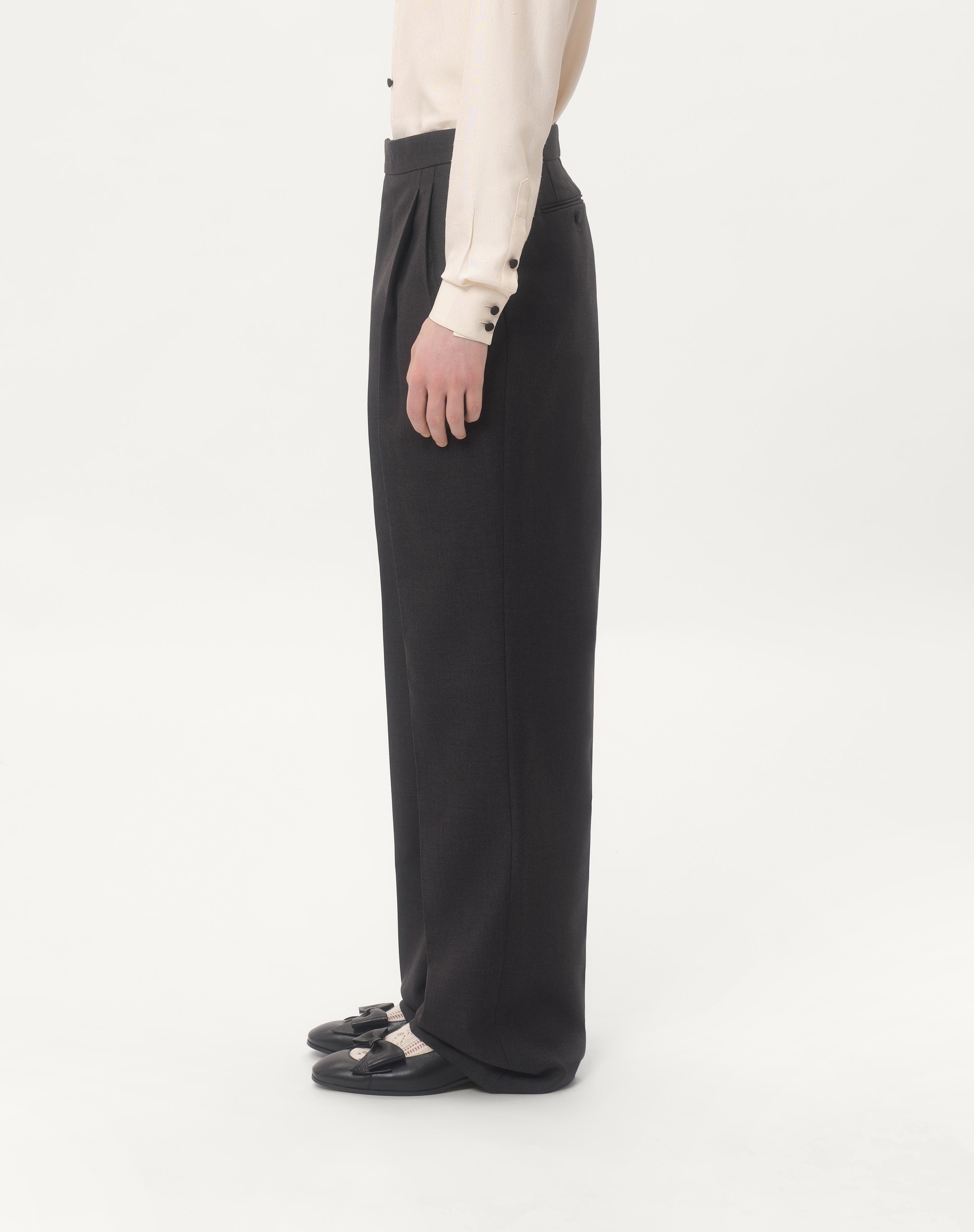 Valentino WOOL GABARDINE PANTS | REVERSIBLE