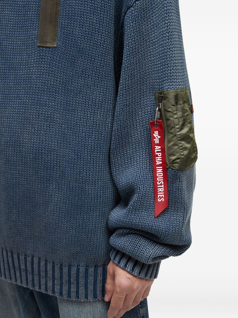 pocket-patch crew-neck sweater 5