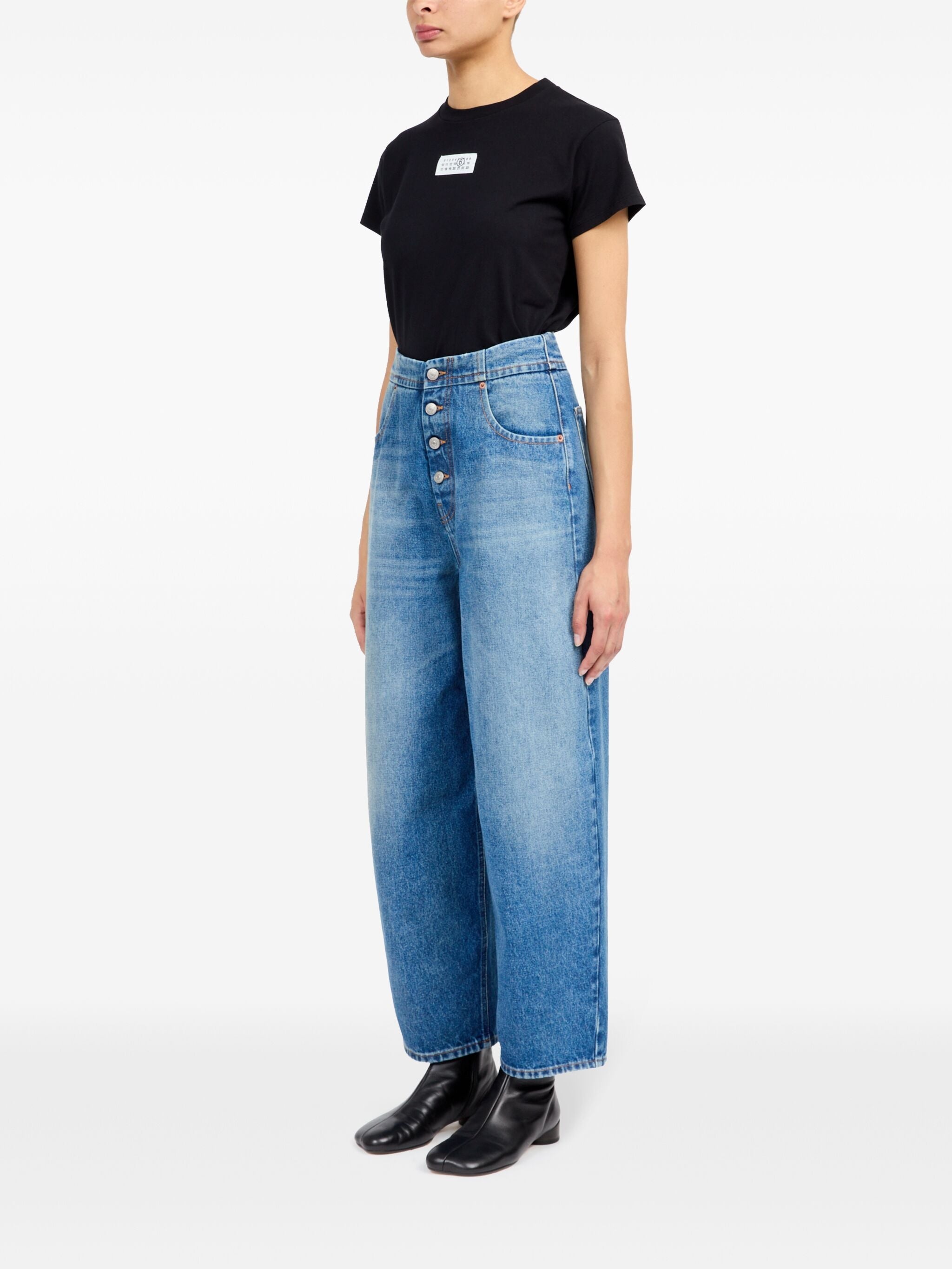 Button-up Straight Jeans - 4
