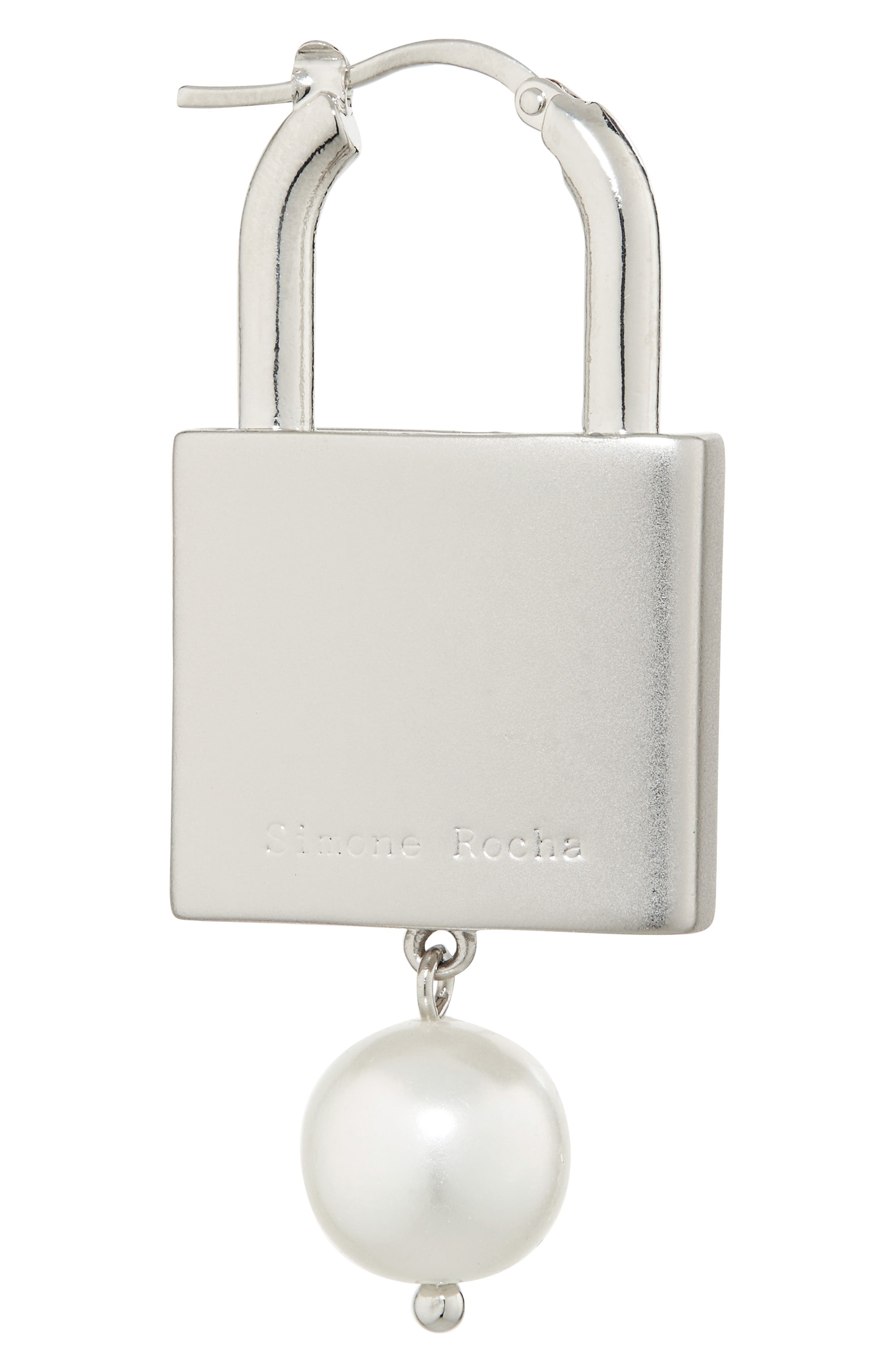 Simone Rocha Faux Pearl Padlock Earrings at Nordstrom - 3