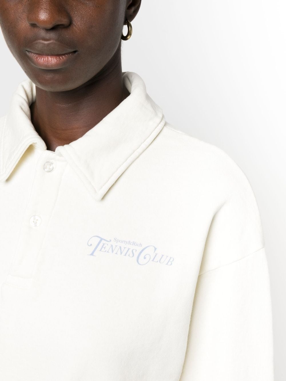 logo-print cotton sweatshirt - 5