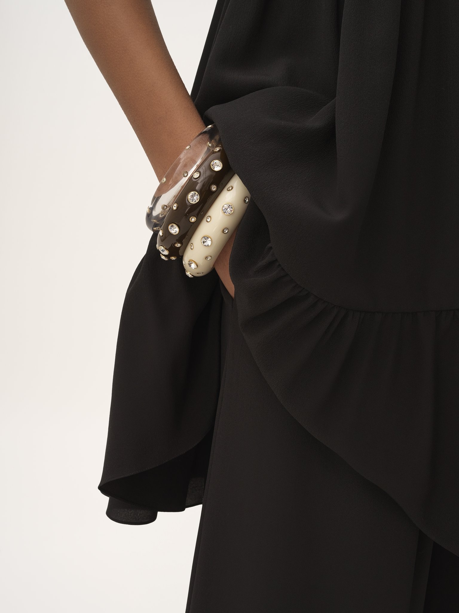 FLUID WIDE-LEG PANTS IN CRÊPE DE CHINE - 7