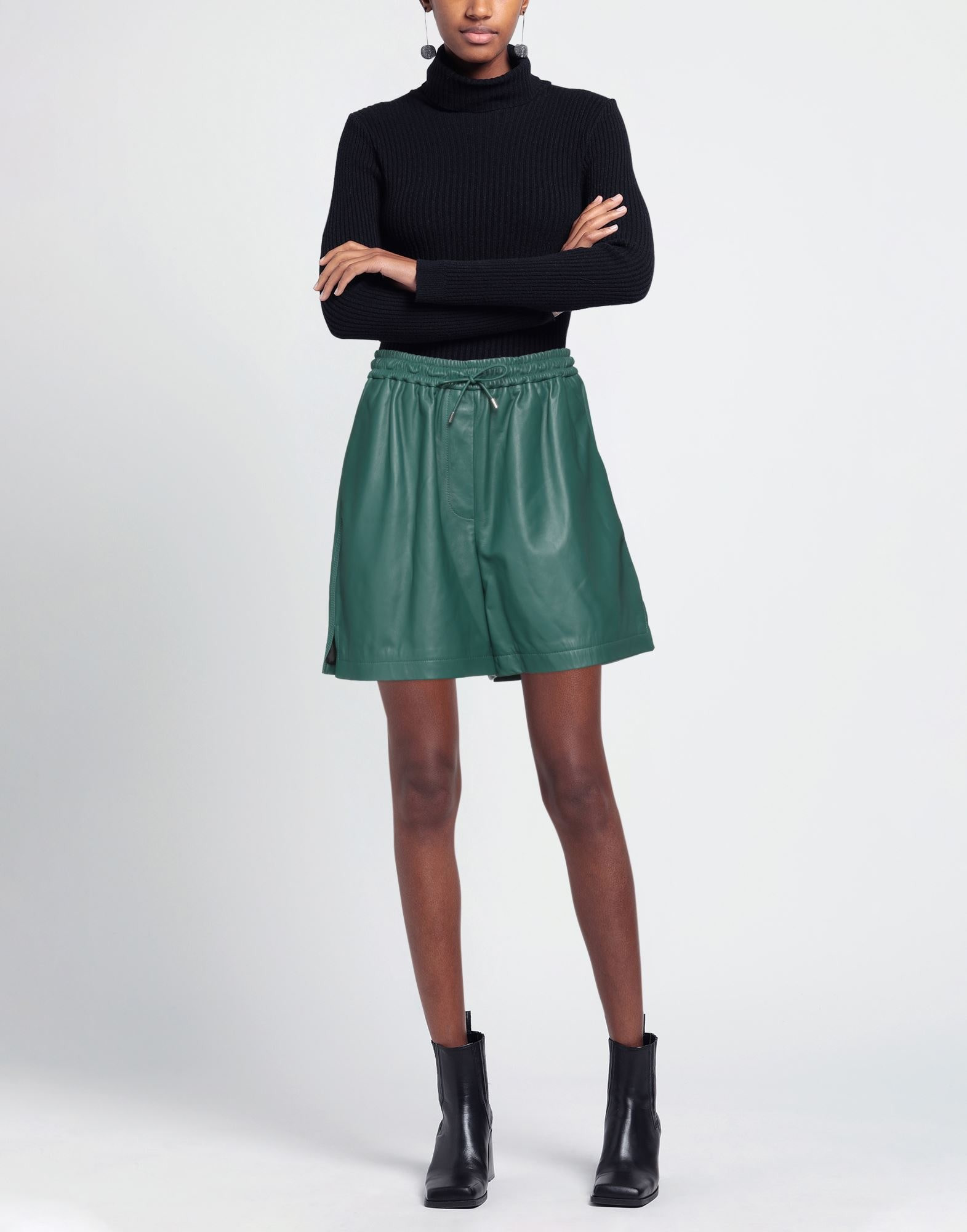 Green Women's Leather Pant - 2