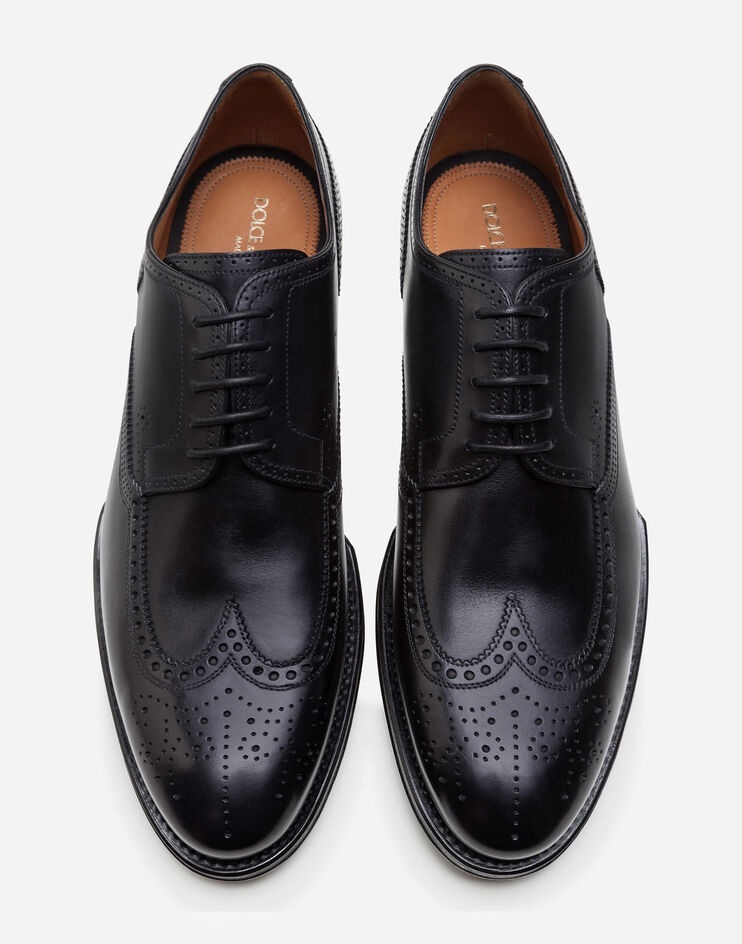 Brogue derby in giotto paint calfskin - 4