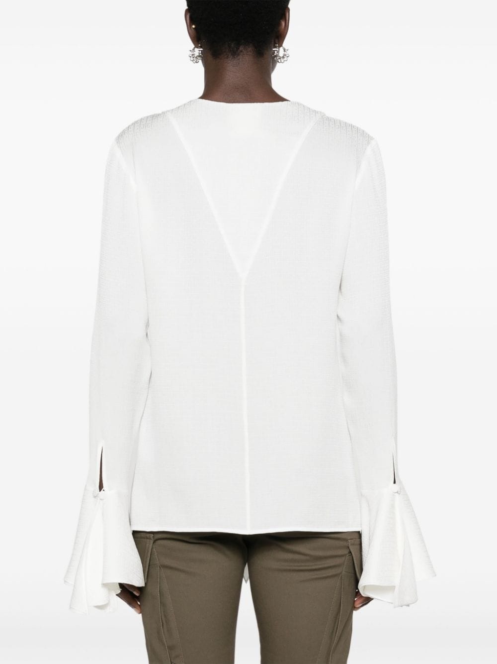 4G-jacquard silk blouse - 4