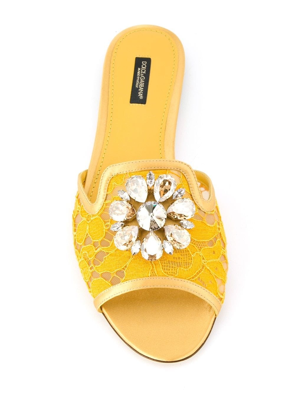 Bianca crystal-embellished lace sandals - 4