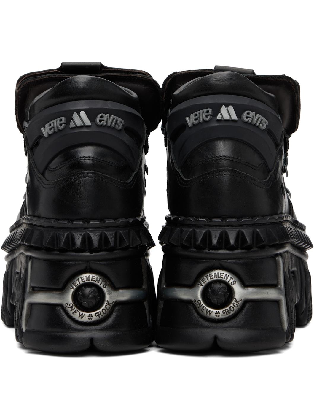 Black New Rock Edition Platform Sneakers - 2
