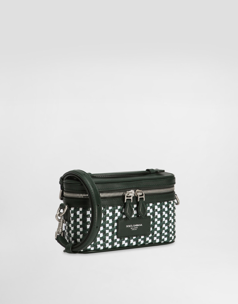 Dolce & Gabbana Atene crossbody minibag with woven leather outlook