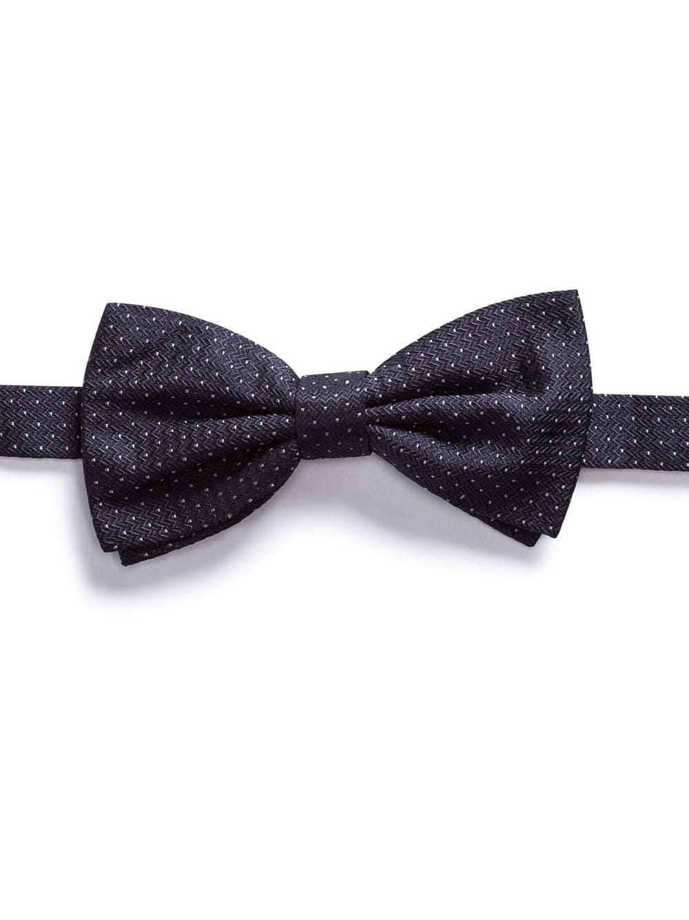 micro-print silk bow tie - 1