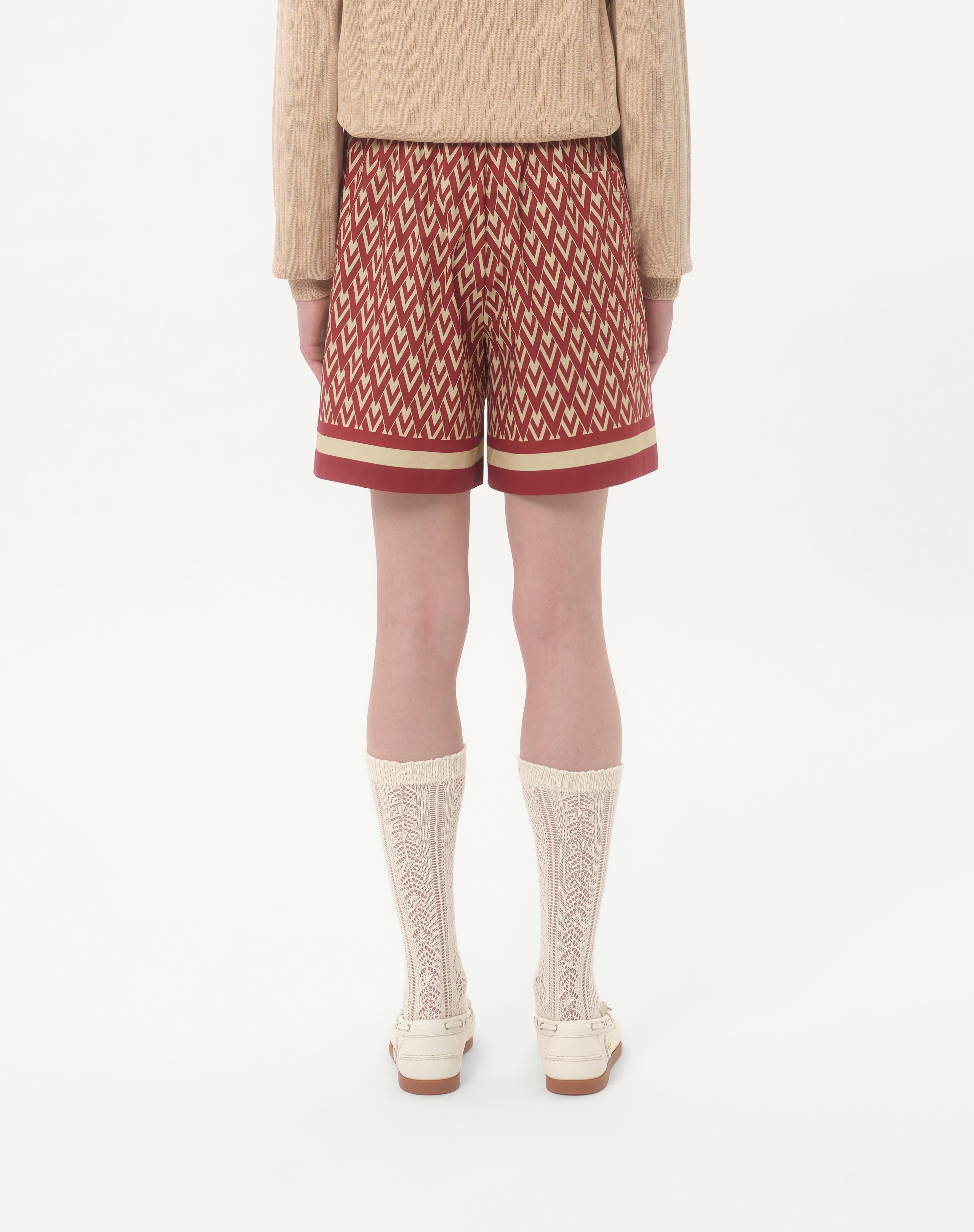 COTTON POPELINE BERMUDA SHORTS WITH TOUTE LA V PRINT - 5