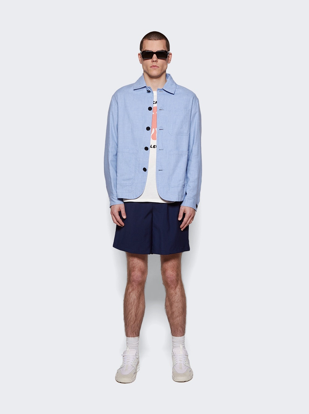 Julian Self Lined Shirt Jacket Chambray Blue - 2