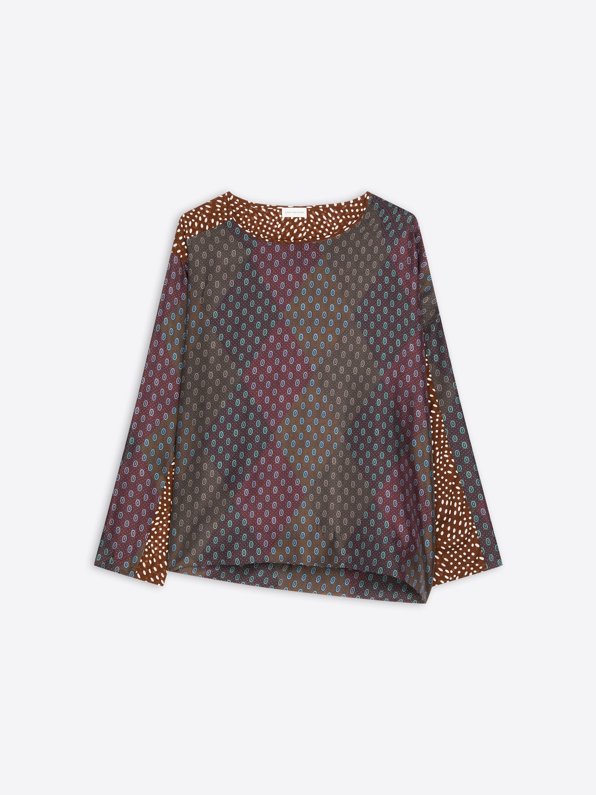 SILK CONTRAST TOP - 1