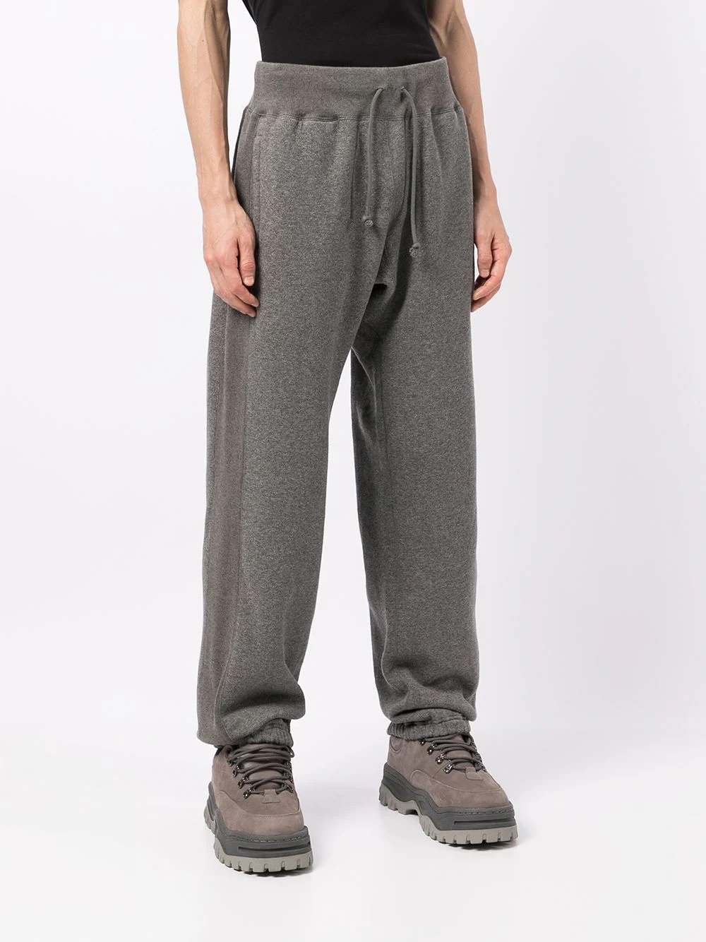 logo-patch drawstring track pants - 3