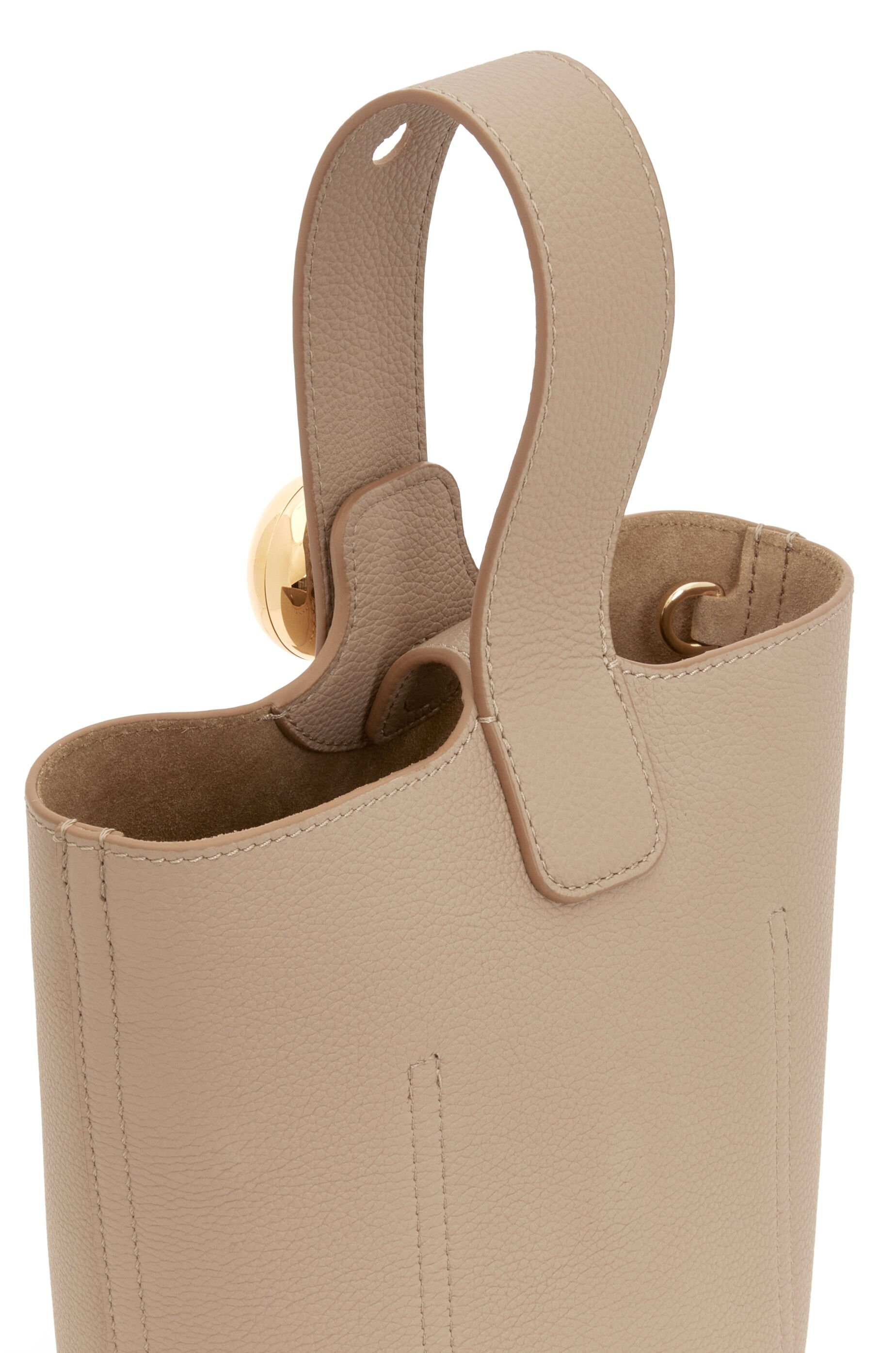 Mini Pebble Bucket bag in soft grained calfskin - 8