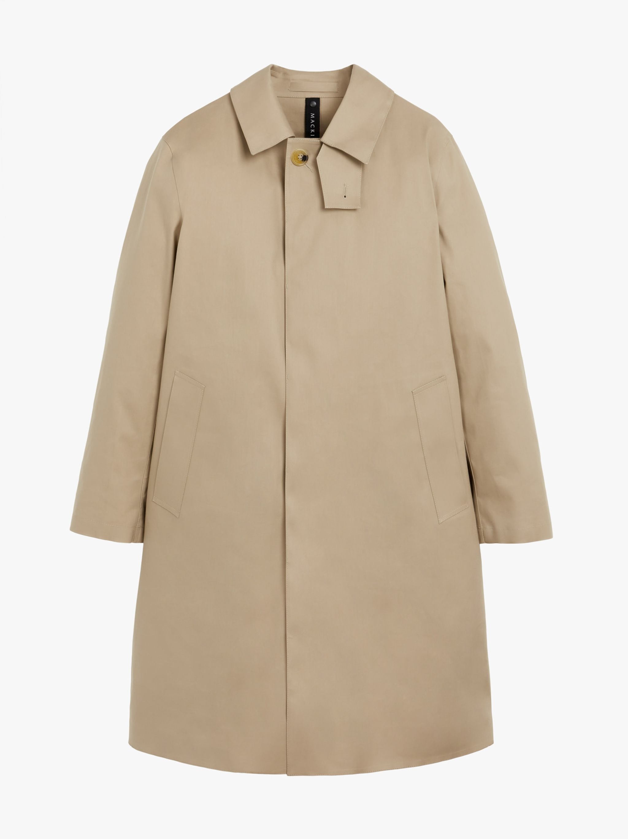 Mackintosh OXFORD FAWN BONDED COTTON 3 4 COAT GRC 108 REVERSIBLE